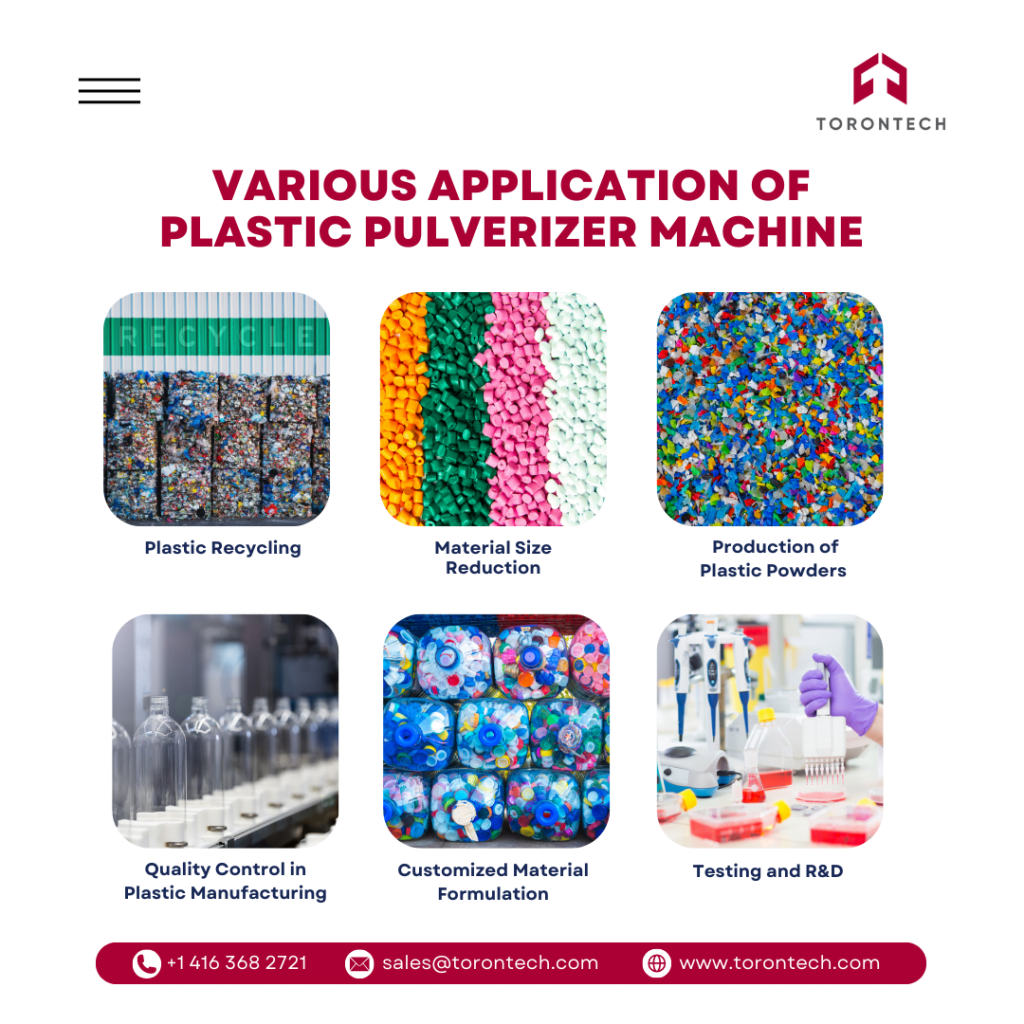 Various Application of Plastic Pulverizer Machine