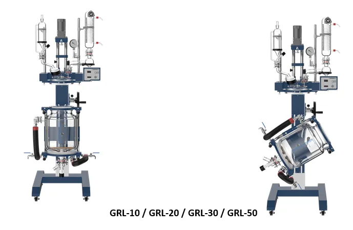 Lifting Jacketed Glass Reactor