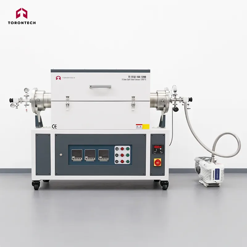 3-Zone Split Tube Furnace 1200°C – TT-TF3Z-168-1200 3-Zone Split Tube Furnace 1200°C – TT-TF3Z-168-1200